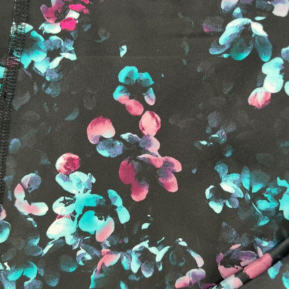 Avia Active Core Performance Legging Black Multi Watercolor Floral Small 4-6 - Picture 8 of 13